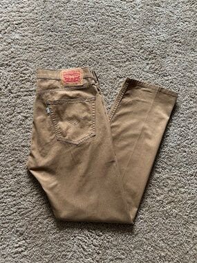 Levi's 505 Regular Fit Mens Jeans | 34 X 32 | Khaki | Stretch